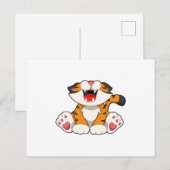 Brüllender Tiger Postkarte (Vorne/Hinten)