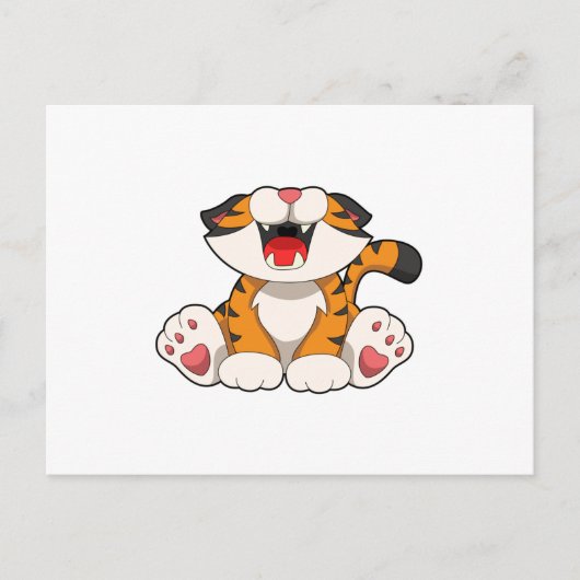 Brüllender Tiger Postkarte (Vorderseite)