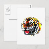 Brüllender Tiger Postkarte (Vorne/Hinten)