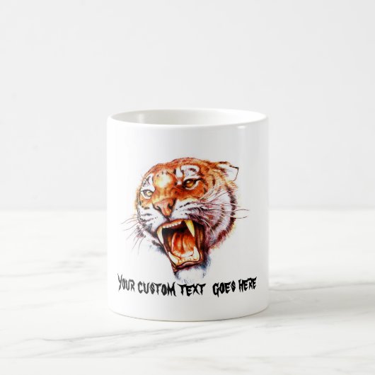 Brüllender Tigerkopf des coolen Kaffeetasse (Mittel)