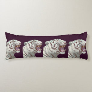 Brüllender Weißer Tiger – Körperkissen-Design Seitenschläferkissen
