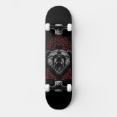 Brüllender Wikingerbär Skateboard (Vorderseite)