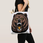 Brüllendes Bärenkraft-Emblem Tasche (Von Nahem)