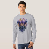 Brüllendes Fantasy-Löwen-Langarmshirt T-Shirt (Vorne ganz)