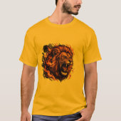Brüllendes Löwe T-Shirt – Wilde Kraft Graphi (Vorderseite)