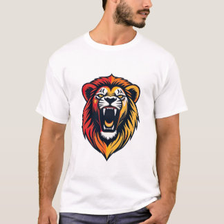 Brüllendes Löwen-Emblem T-Shirt