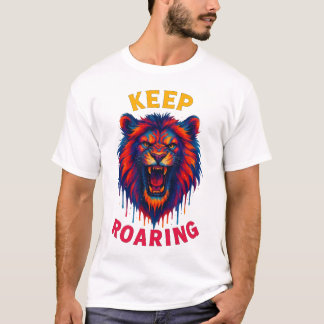 Brüllendes Löwen-T-Shirt – Wildes Dschungeltier-Mo T-Shirt