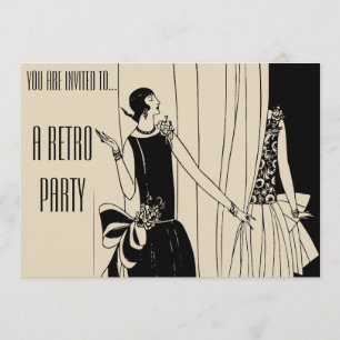 Brüllendes Party Zwanzigerjahre der Retro Vintagen Einladung