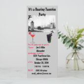 Brüllendes Zwanzigerjahre Thema-Party laden ein Einladung (Stehend Vorderseite)