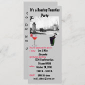 Brüllendes Zwanzigerjahre Thema-Party laden ein Einladung (Vorne/Hinten)
