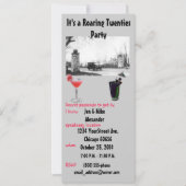 Brüllendes Zwanzigerjahre Thema-Party laden ein Einladung (Vorderseite)