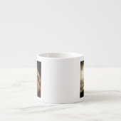 Brüllenlöwin gegen stürmischen Himmel Espressotasse (Vorderseite)