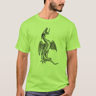 Brüllenschwarzer Drache T-Shirt