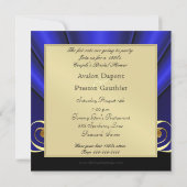 Brüllenzwanziger jahre blaues einladung (Rückseite)