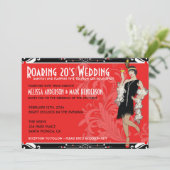 Brüllenzwanziger jahre einladung (Stehend Vorderseite)