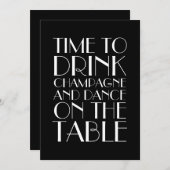 Brüllenzwanziger jahre Geburtstags-Einladung Einladung (Vorne/Hinten)