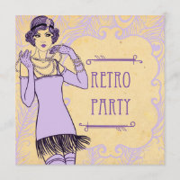 Brüllenzwanziger jahre Prallplatten-Mädchen-Retro