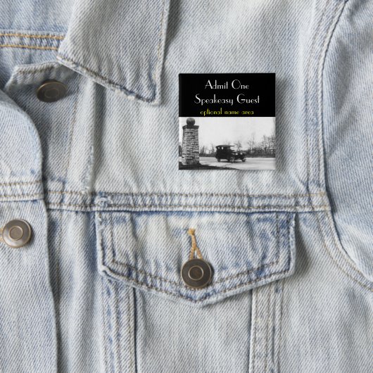 Brüllenzwanziger jahre Verbot-Gast-Abzeichen Button (Beispiel)