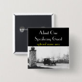 Brüllenzwanziger jahre Verbot-Gast-Abzeichen Button (Vorne & Hinten)