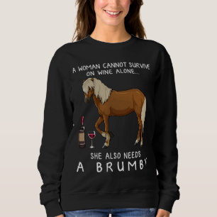 Brumby Horse and Wine Horse Angepasst Sweatshirt
