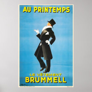 Brummell-Kleidung in der Herrenmode im Frühling Poster