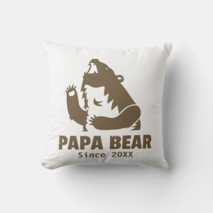 Brummiger brauner Papa Bär Jahr des Vaters Kissen