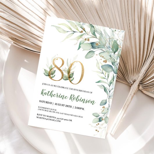 Brunch 80. einladung