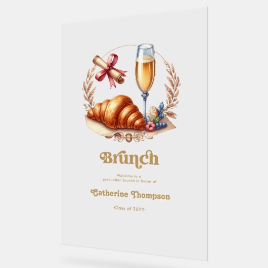 Brunch Abschluss Willkommen Acrylschild (Winkel)