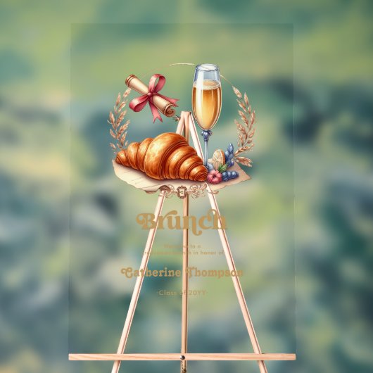 Brunch Abschluss Willkommen Acrylschild (Neutral)