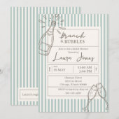 Brunch and Bubbles  Einladung (Vorne/Hinten)
