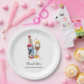 Brunch and Bubbly Brautparty Champagne 9" Runde Pappteller (Party)