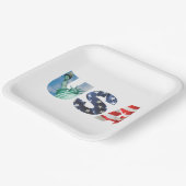 Brunch and Bubbly Brautparty USA Flag 9" Square Pappteller (Gewinkelt)