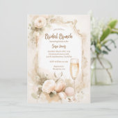 Brunch and Bubbly Bridal Dusche Einladung br1 (Stehend Vorderseite)