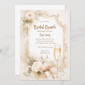 Brunch and Bubbly Bridal Dusche Einladung br1 (Vorne/Hinten)