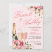 Brunch And Bubbly Bridal Shower Einladung (Vorderseite)