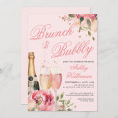 Brunch And Bubbly Bridal Shower Einladung (Vorne/Hinten)
