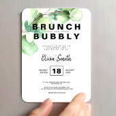 Brunch and Bubbly Bridal Shower Green Eucalyptus Magnet