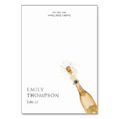 Brunch and Bubbly Bridal Shower Place Cards Tischnummer (Vorderseite)