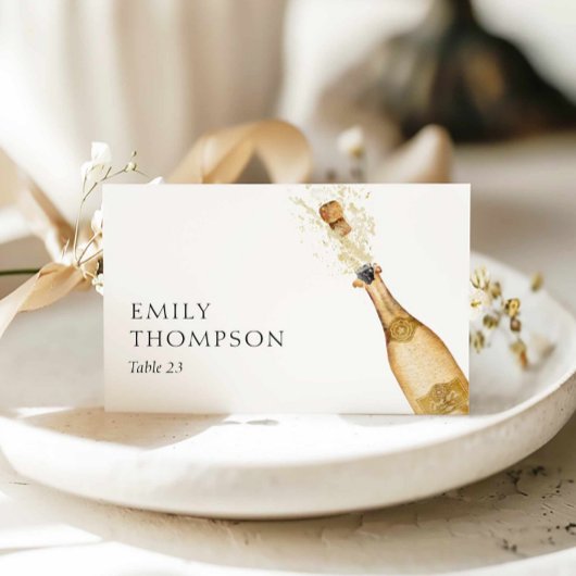 Brunch and Bubbly Bridal Shower Place Cards Tischnummer