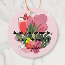 Brunch and bubbly champagne mimosa thank you geschenkanhänger