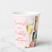 Brunch and Bubbly Mimosa Champagne Birthday Brunch Pappbecher (Rückseite)