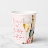 Brunch and Bubbly Mimosa Champagne Birthday Brunch Pappbecher (Vorderseite)