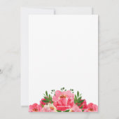 Brunch and Bubbly Peonies Brautparty lädt ein Einladung (Rückseite)