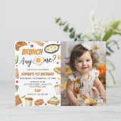 Brunch AnyOne Foto Einladung zum 1. Geburtstag (Stehend Vorderseite)
