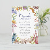 Brunch Baby Dusche Einladung (Stehend Vorderseite)