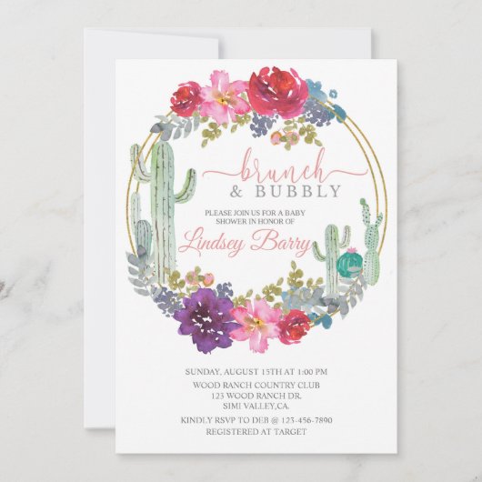 BRUNCH, BABY DUSCHE, WÜSTE THEMEN, BLUMEN (Vorderseite)