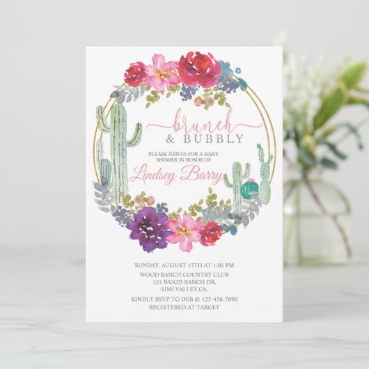 BRUNCH, BABY DUSCHE, WÜSTE THEMEN, BLUMEN (Stehend Vorderseite)