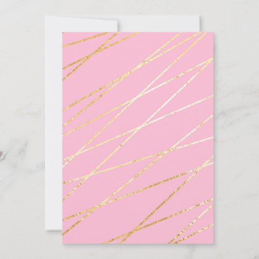 Brunch & Baby Summer Blume Boho Gold Glitzer Einladung (Rückseite)