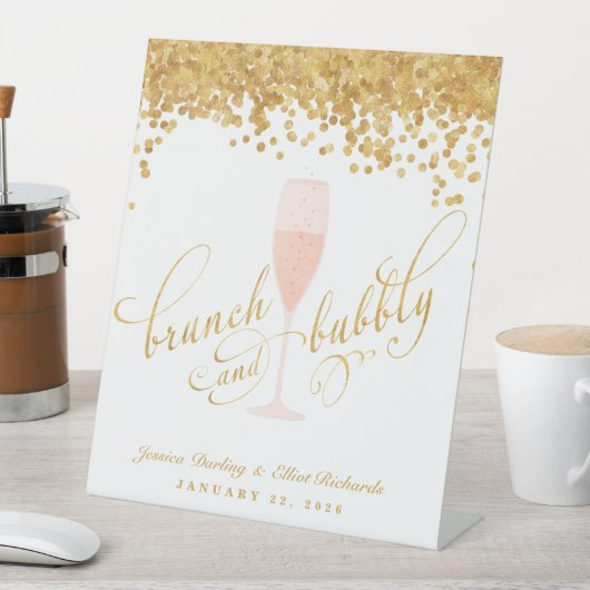 Brunch & Bachelorette Verlobung Brunch Sockelschild (In Situ)