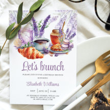 Brunch Birthday Watercolor Lavender
